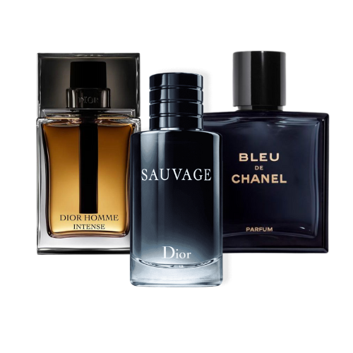 Zestaw 3 Perfum – Dior Sauvage, Bleu de Chanel i Dior Homme Intense 100 ml