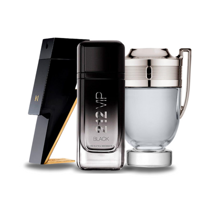 Zestaw 3 perfum – BAD BOY, 212 VIP BLACK i Paco Rabanne INVICTUS (Eau de Parfum)