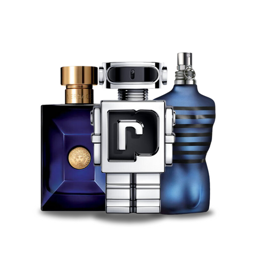 Pack 3 Perfumes - Versace DYLAN BLUE, Paco Rabanne PHANTOM e Jean Paul Gaultier ULTRA MALE 100ml