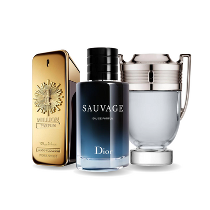 Zestaw 3 perfum – Paco Rabanne ONE MILLION, Dior SAUVAGE i Paco Rabanne INVICTUS 100 ml