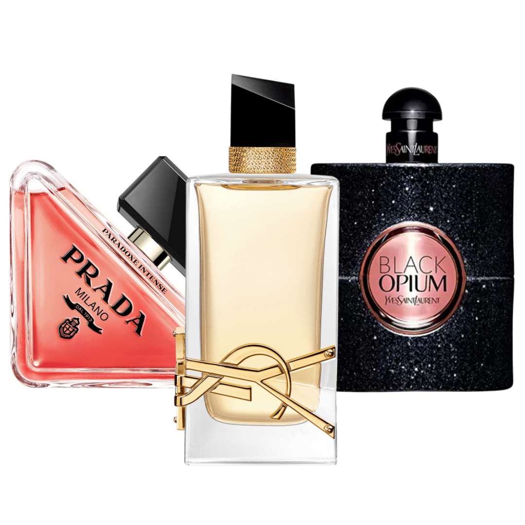 Zestaw 3 perfum – Prada Paradox, Black Opium Yves Saint Laurent i Libre 100 ml