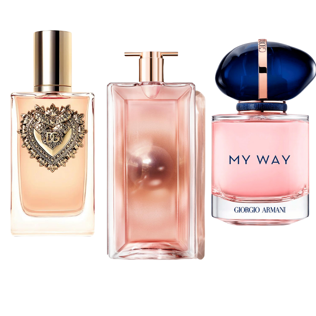 Zestaw 3 perfum – Dolce & Gabbana Devotion, My Way Giorgio Armani i Lancôme Idôle 100 ml