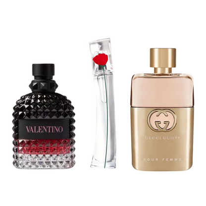 Zestaw 3 perfum – Gucci Guilty, Valentino Intense i Flower by Kenzo 100 ml