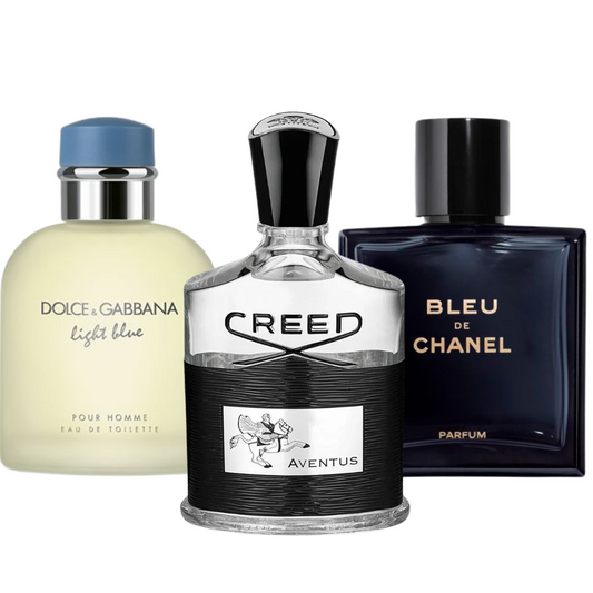 Zestaw 3 perfum – Bleu de Chanel, Creed Aventus i Light Blue Dolce & Gabbana 100 ml